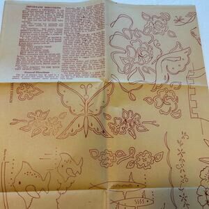 Vintage Mail Order Embroidery Pattern #94 Flower Planters, Butterflies, Fish